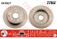 Bromsskiva DF4927 TRW