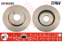 Bromsskiva DF4928S TRW