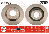 Bromsskiva DF4943S TRW