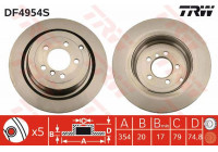 Bromsskiva DF4954S TRW
