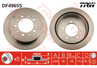 Bromsskiva DF4965S TRW