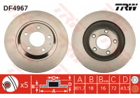 Bromsskiva DF4967 TRW