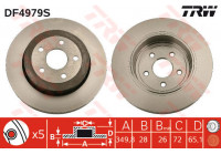 Bromsskiva DF4979S TRW