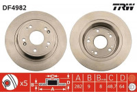 Bromsskiva DF4982 TRW