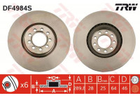 Bromsskiva DF4984S TRW