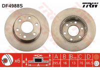 Bromsskiva DF4988S TRW