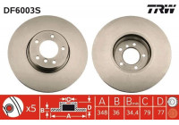Bromsskiva DF6003S TRW