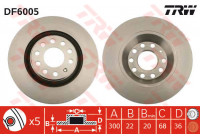 Bromsskiva DF6005 TRW