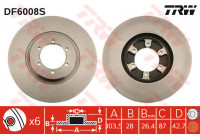 Bromsskiva DF6008S TRW