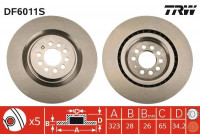 Bromsskiva DF6011S TRW
