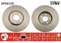 Bromsskiva DF6012S TRW