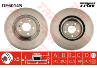 Bromsskiva DF6014S TRW