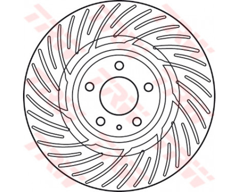 Bromsskiva DF6014S TRW, bild 2