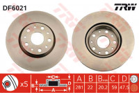 Bromsskiva DF6021 TRW