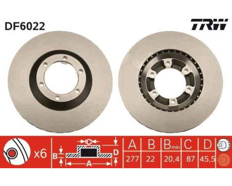 Bromsskiva DF6022 TRW, bild 3