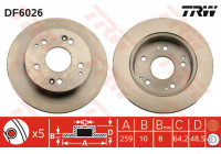 Bromsskiva DF6026 TRW
