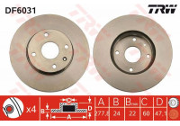 Bromsskiva DF6031 TRW