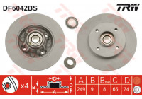 Bromsskiva DF6042BS TRW