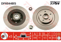 Bromsskiva DF6044BS TRW