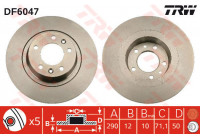 Bromsskiva DF6047 TRW