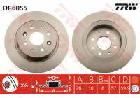 Bromsskiva DF6055 TRW