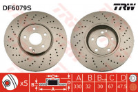 Bromsskiva DF6079S TRW