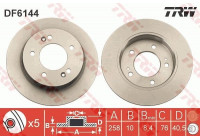 Bromsskiva DF6144 TRW