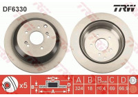 Bromsskiva DF6330 TRW