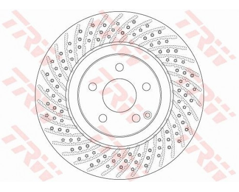Bromsskiva DF6433S TRW, bild 2