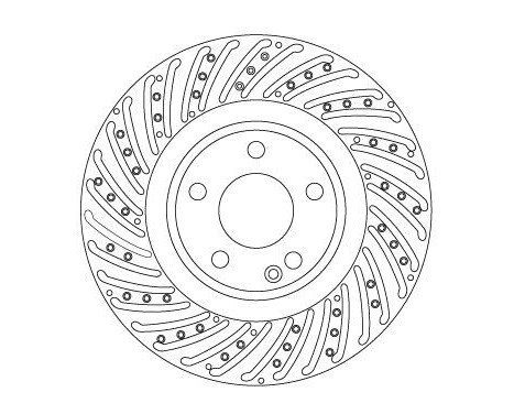 Bromsskiva DF6633S TRW, bild 2