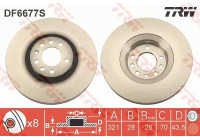 Bromsskiva DF6677S TRW