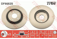 Bromsskiva DF6682S TRW