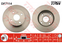Bromsskiva DF7114 TRW