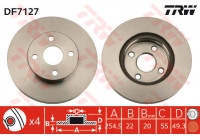 Bromsskiva DF7127 TRW