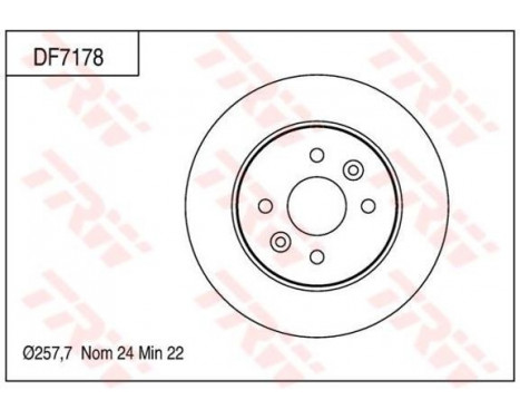 Bromsskiva DF7178 TRW, bild 2