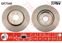 Bromsskiva DF7340 TRW