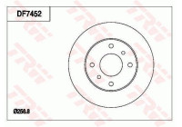 Bromsskiva DF7452 TRW