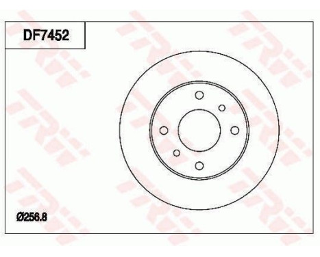 Bromsskiva DF7452 TRW