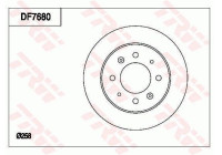 Bromsskiva DF7680 TRW
