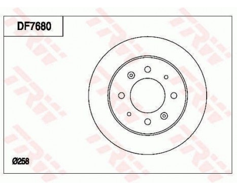 Bromsskiva DF7680 TRW