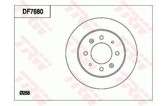 Bromsskiva DF7680 TRW