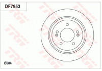 Bromsskiva DF7953 TRW