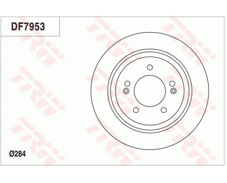 Bromsskiva DF7953 TRW