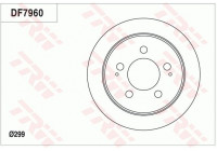 Bromsskiva DF7960 TRW