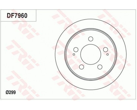 Bromsskiva DF7960 TRW