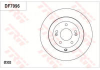 Bromsskiva DF7996 TRW