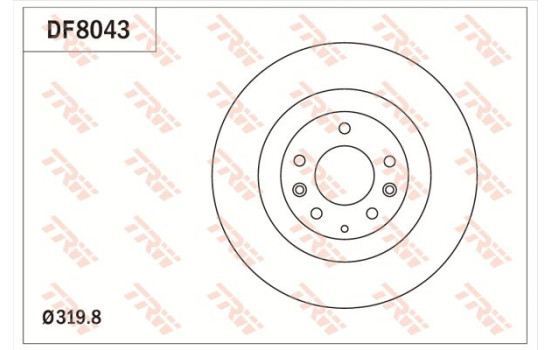 Bromsskiva DF8043 TRW