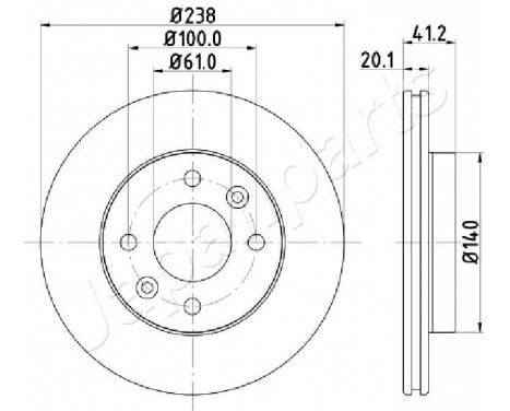 Bromsskiva DI-0708 Japanparts