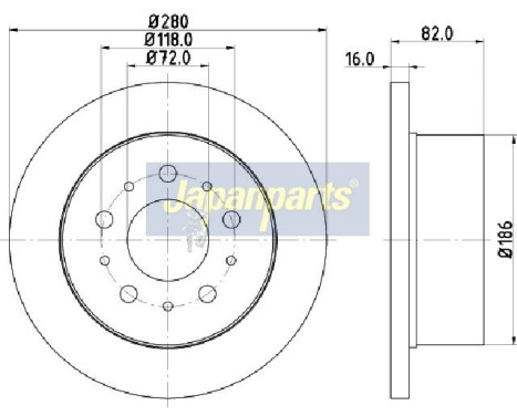 Bromsskiva DP-0609 Japanparts