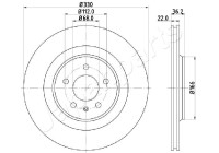 Bromsskiva DP-0910 Japanparts